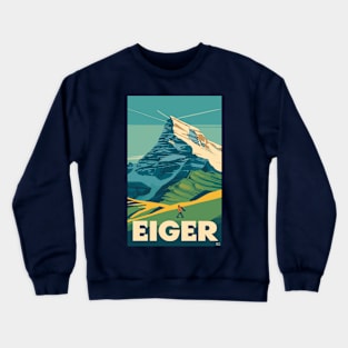 A Vintage Travel Art of Eiger - Switzerland Crewneck Sweatshirt